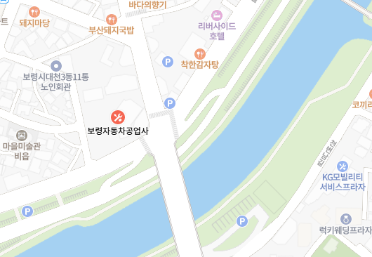 보령자동차공업사 약도